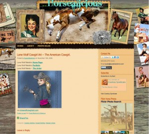 Mention and links in Susie Blackmon's Horsealicious blog. www.horsealicious.com